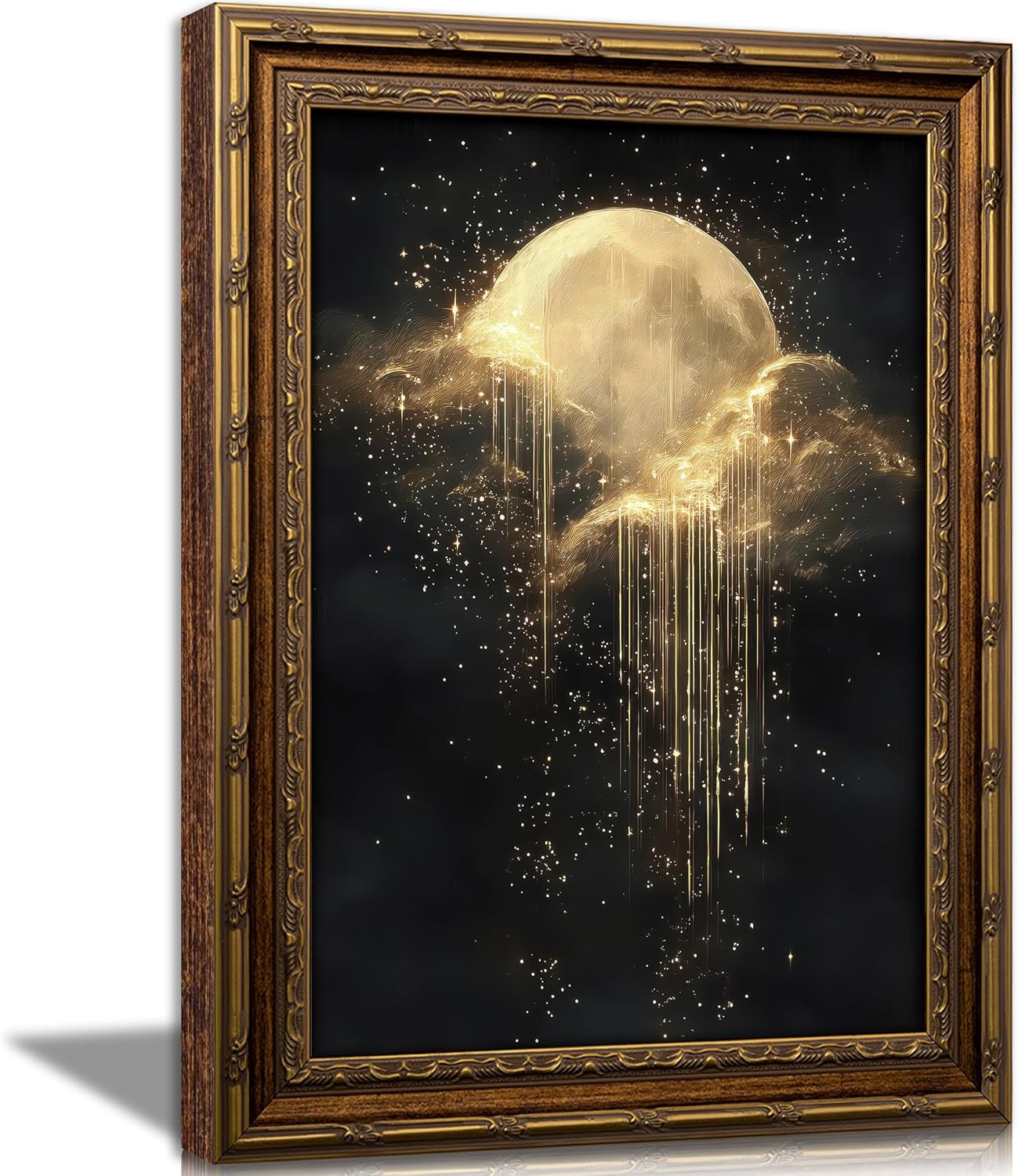 Home Decor Essentials - Antique Framed Celestial Canvas Wall Art
