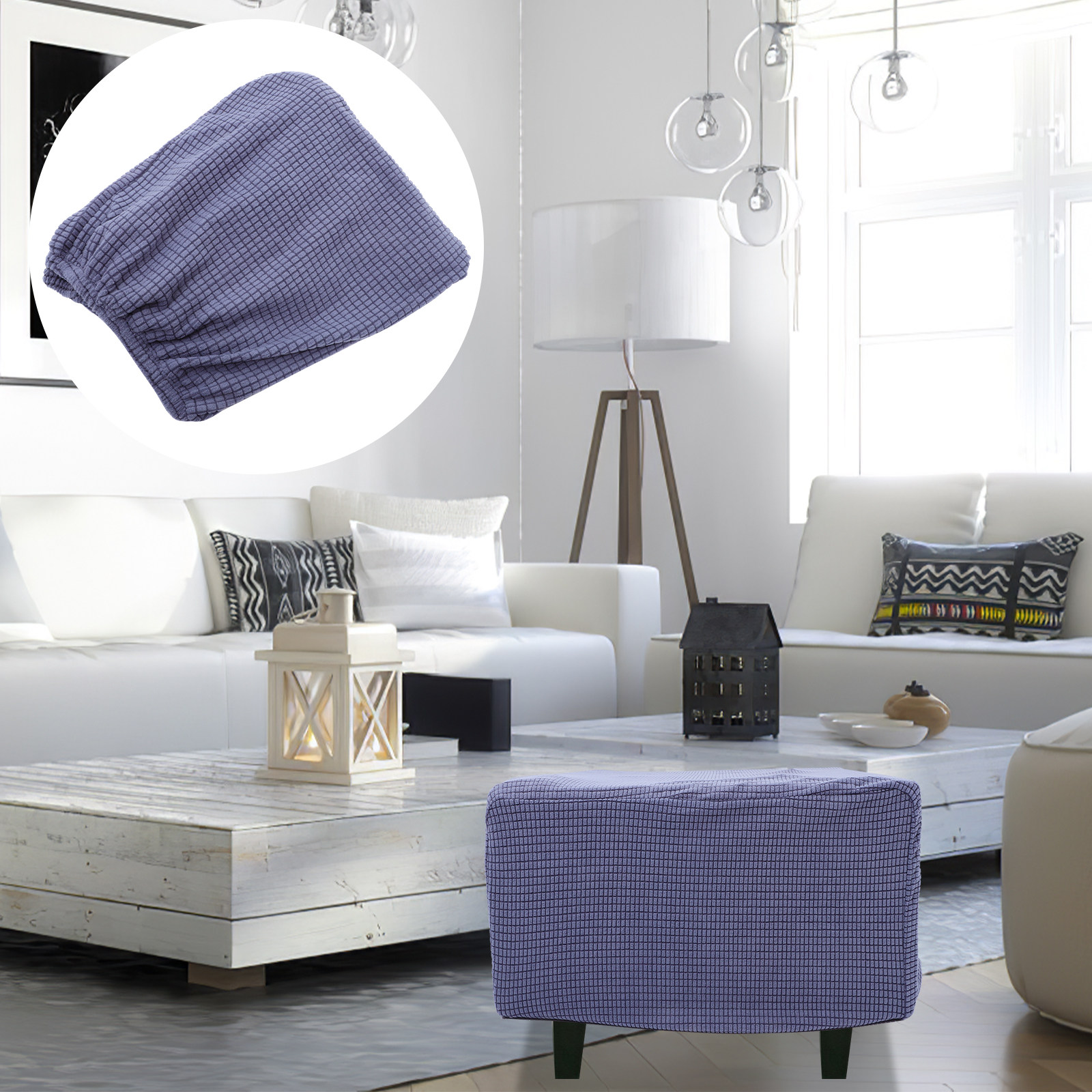 Home Decor Sofa - Stretch Stool Cover Anti-Slip Footstool Protector