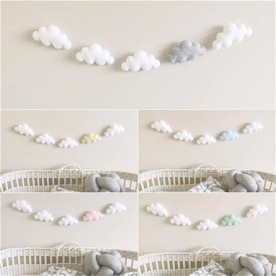 Home Decor Garland - Nordic Felt Cloud Garlands String Wall