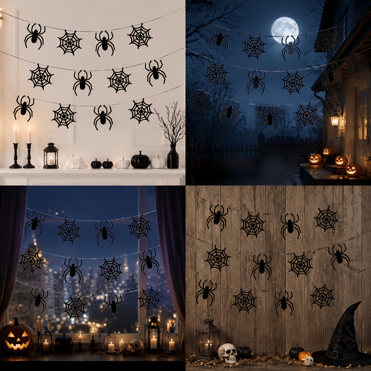 2 sets of Halloween spider web - Home Decor Garland 评论和价格