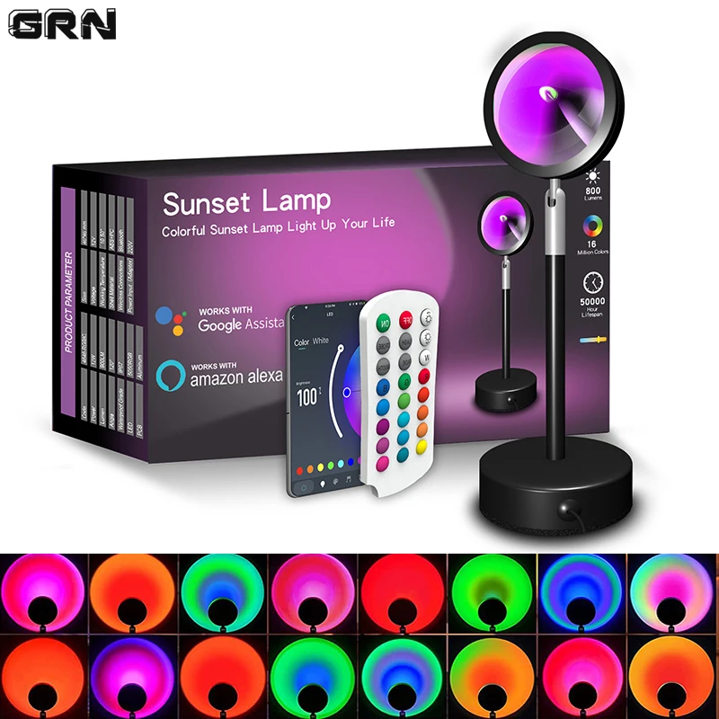Smart LED Sunset Lamp Colorful - Home Decor App 评论和价格