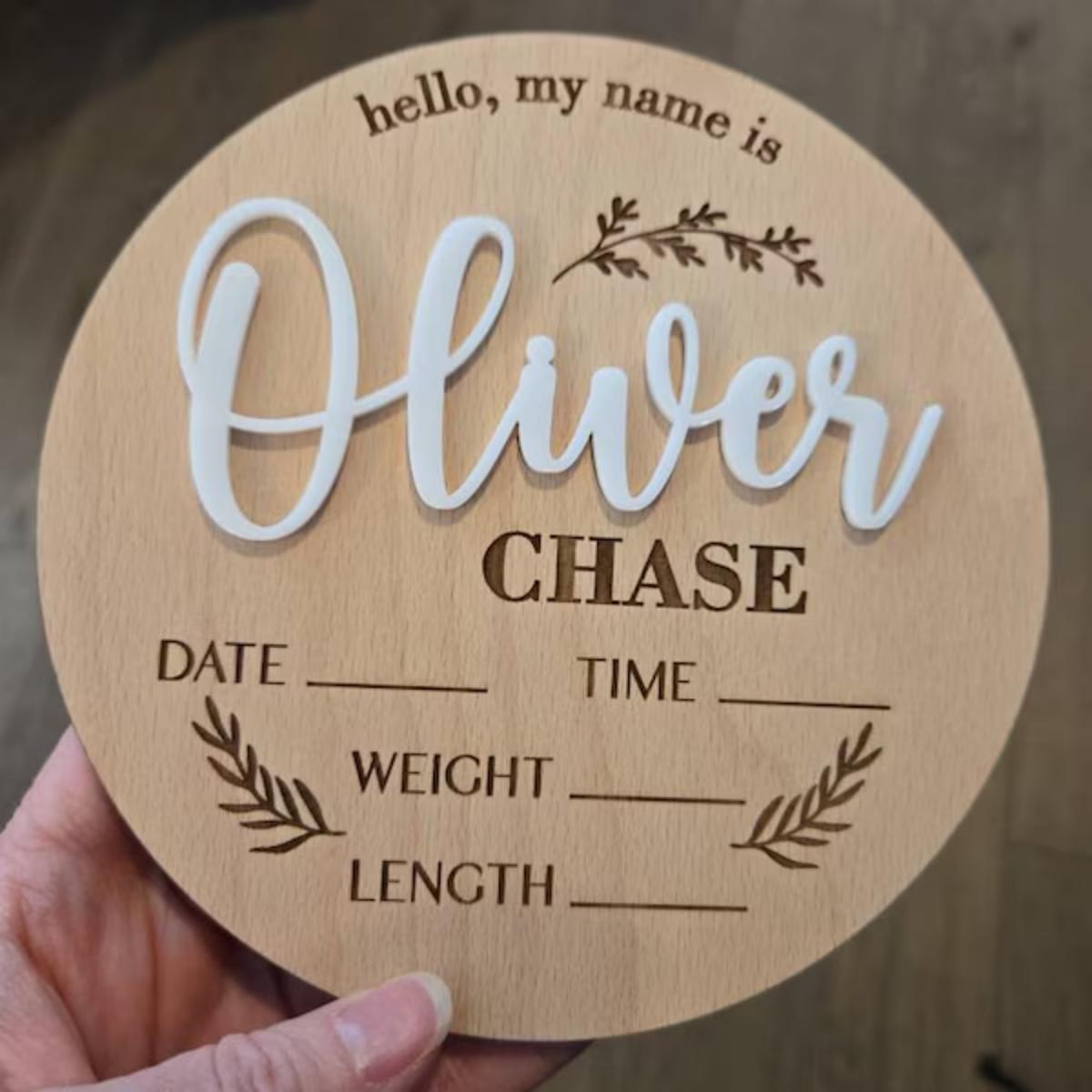 1Pc Custom Baby Announcement S - Home Decor Center 评论和价格