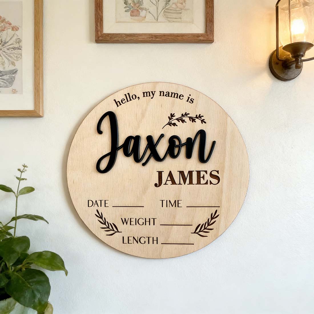 1Pc Custom Baby Announcement S - Home Decor Center 评论和价格