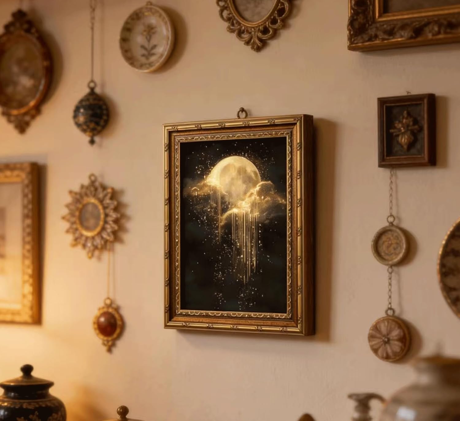 Antique Framed Celestial Canva - Home Decor Essentials 评论和价格