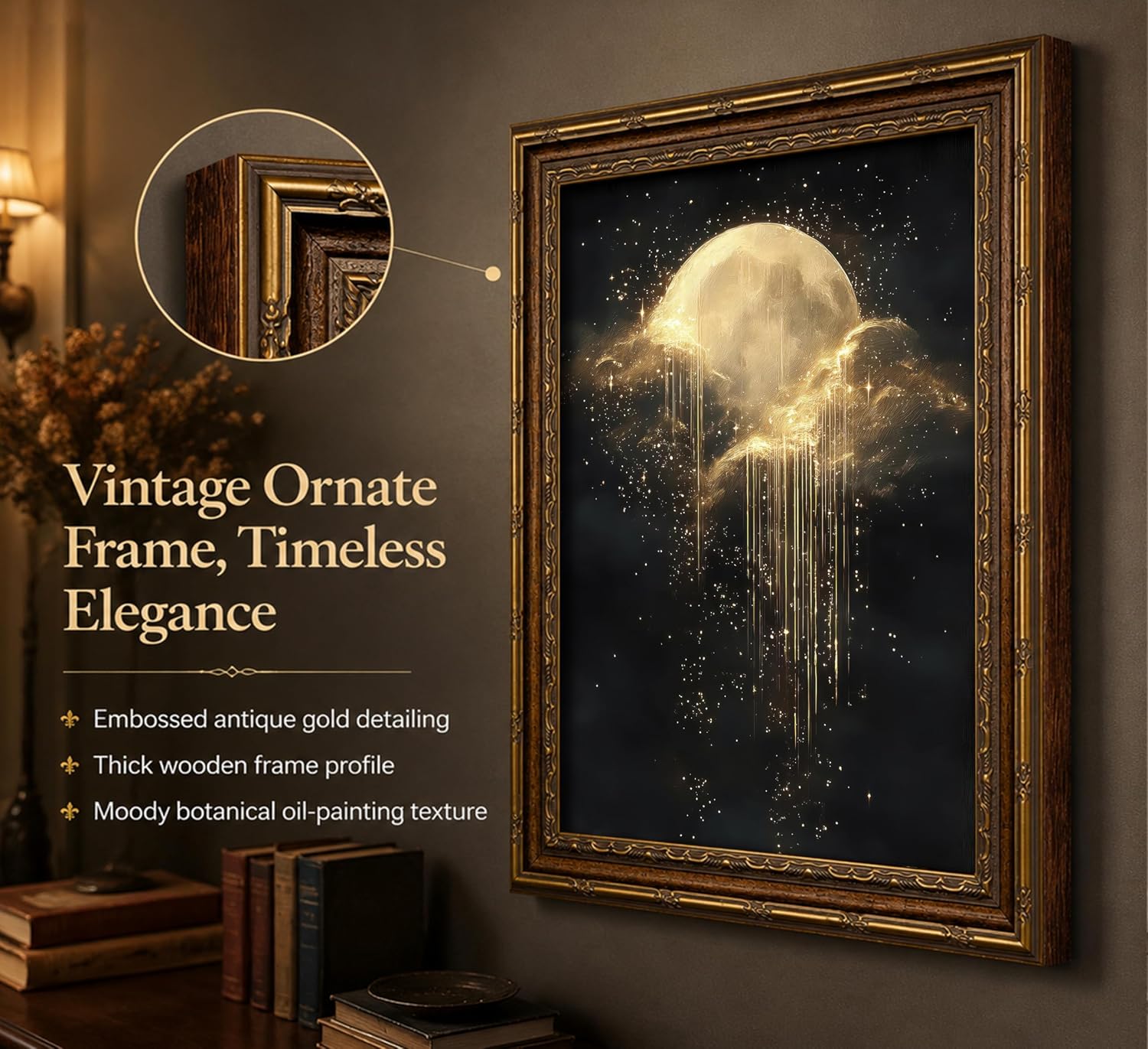 Antique Framed Celestial Canva - Home Decor Essentials 评论和价格