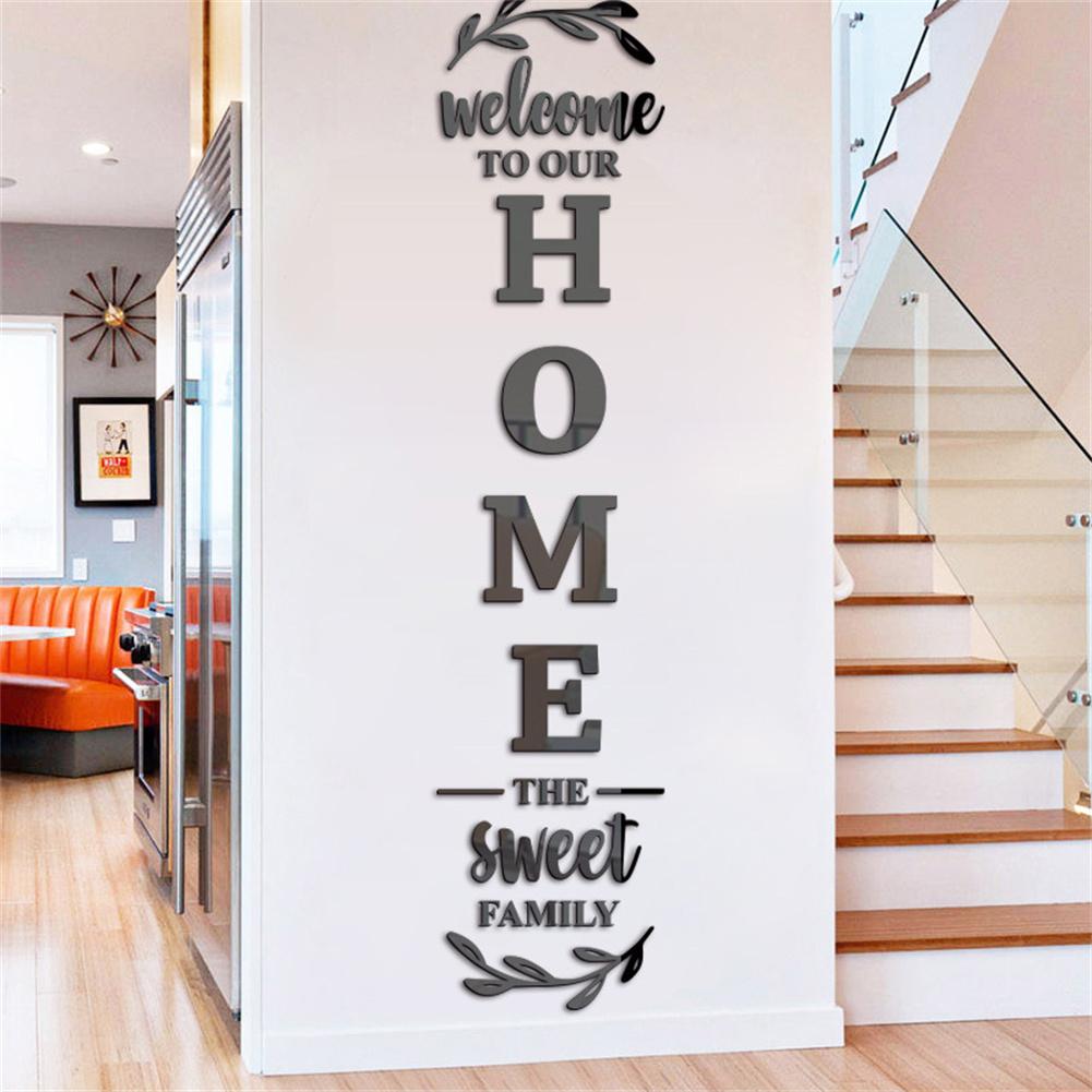 English Letters 3D Mirror Wall - Home Decor Y2K 评论和价格
