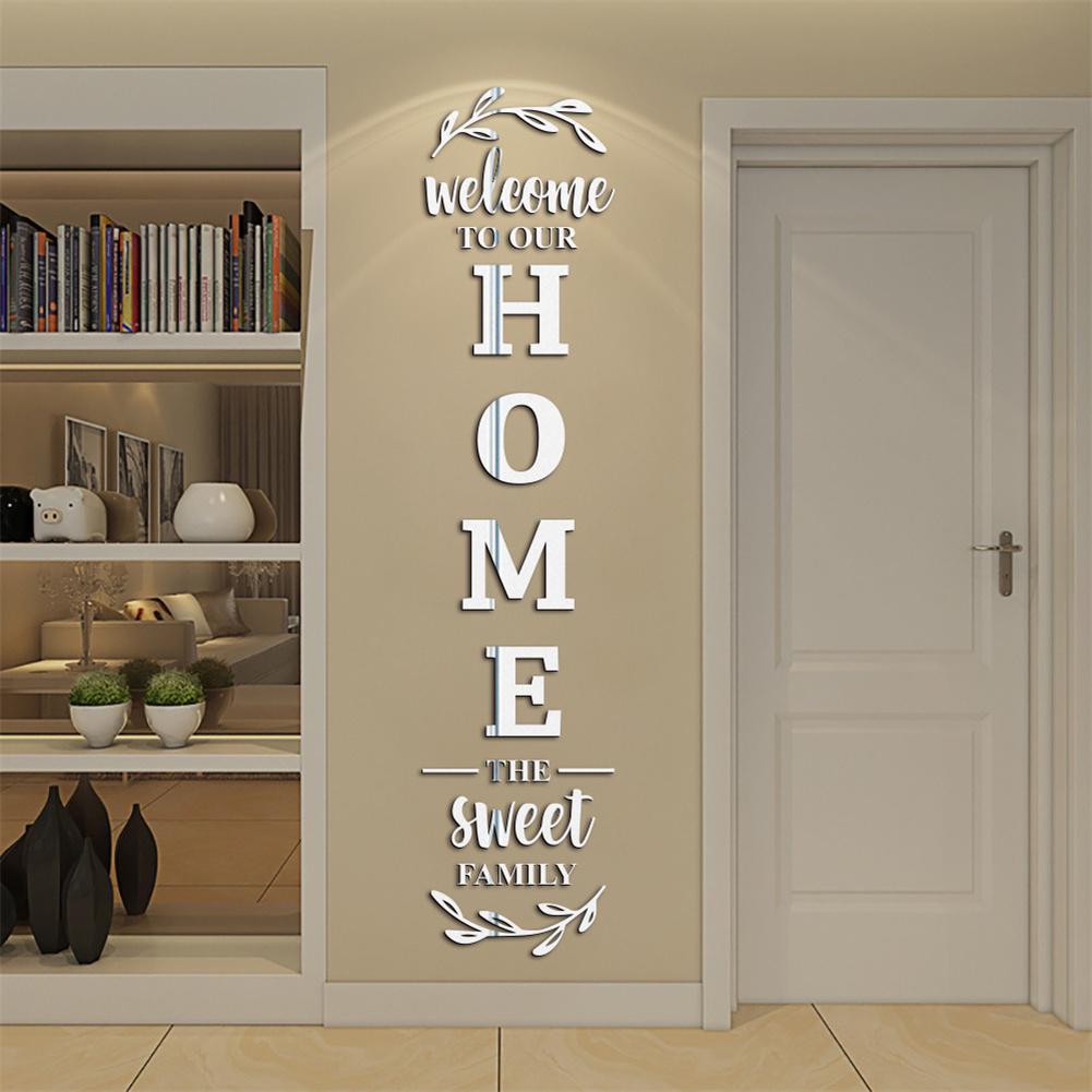 English Letters 3D Mirror Wall - Home Decor Y2K 评论和价格