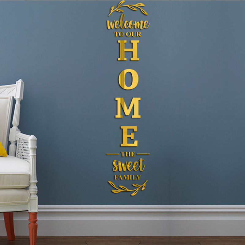 English Letters 3D Mirror Wall - Home Decor Y2K 评论和价格