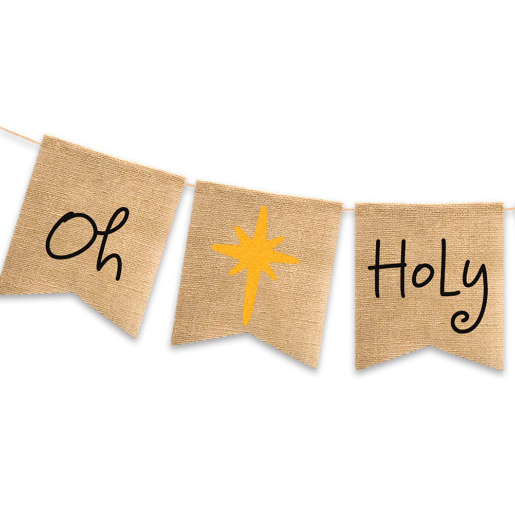 Oh-Holy-Night Banner Flax Rust - Home Decor Garland 评论和价格