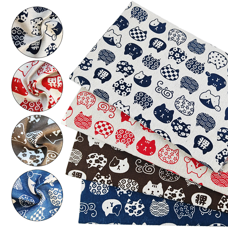 0.5/1 Yard of Cotton-Linen Ble - Home Decor Sofa 评论和价格