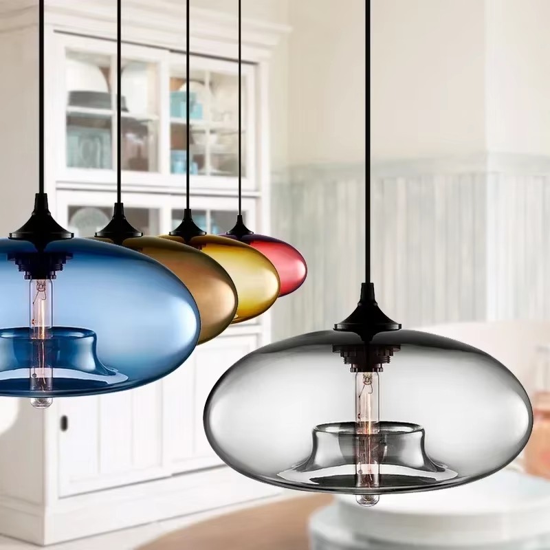 Nordic Modern Hanging Color Gl - Hanging Moon Lamp 评论和价格