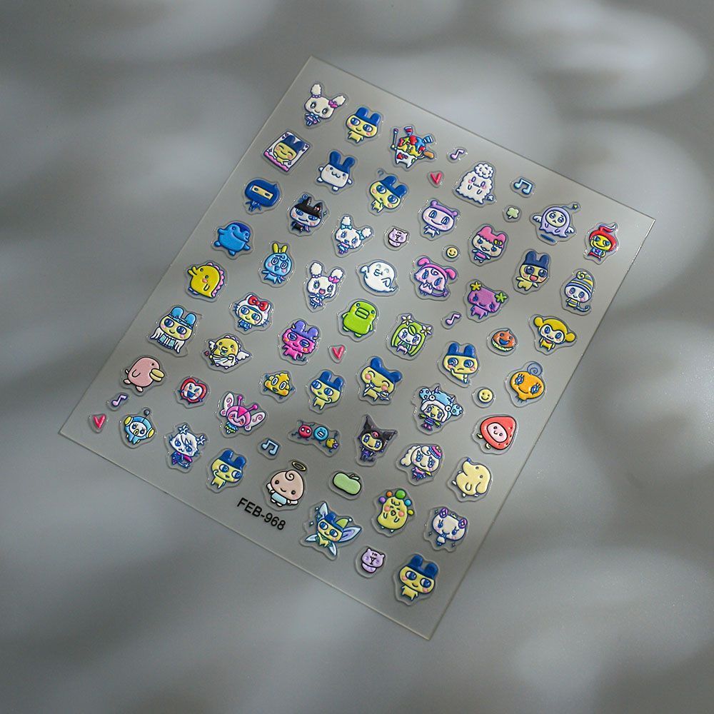Tamagotchi Cartoon 3D Embossed - Home Decor Sticker 评论和价格