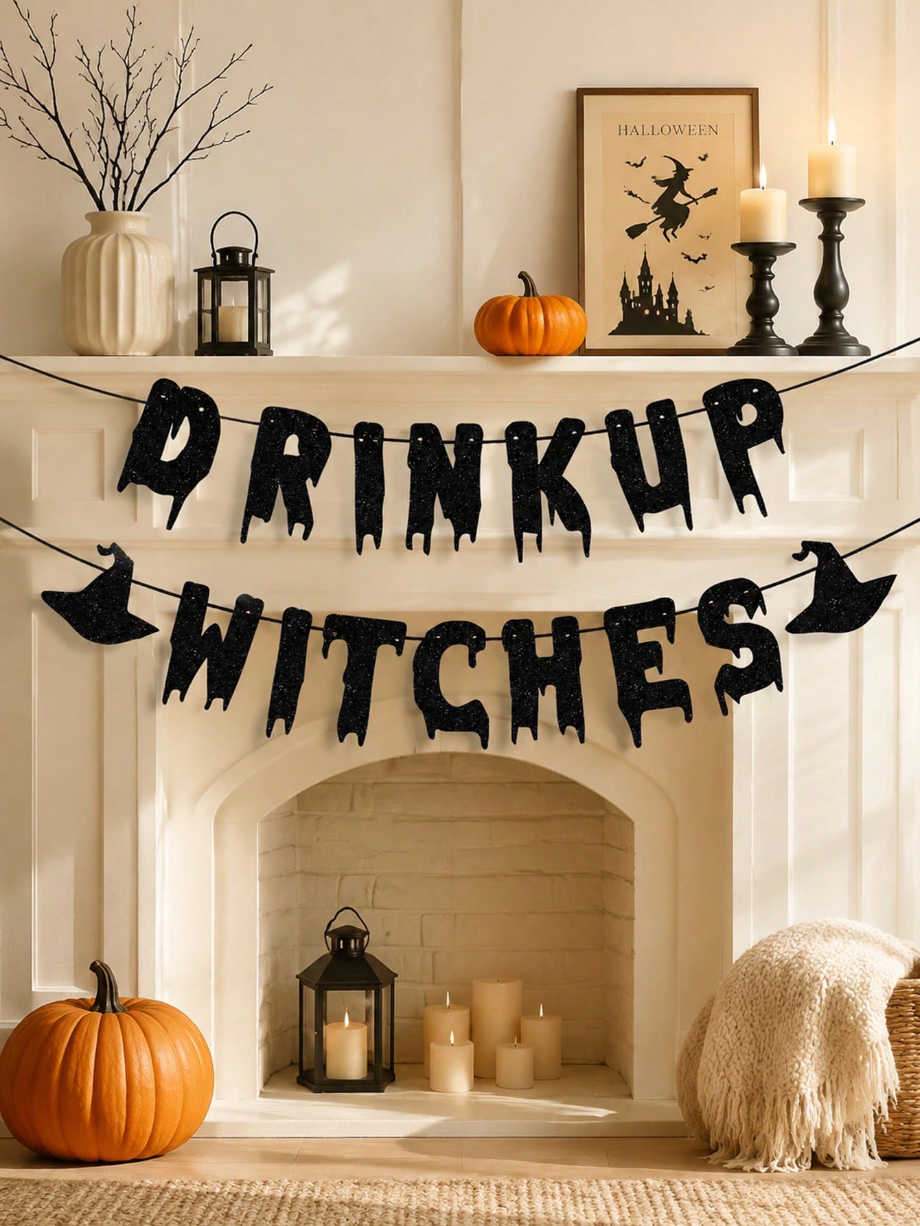 1 Set Halloween Paper Banner,  - Home Decor Garland 评论和价格