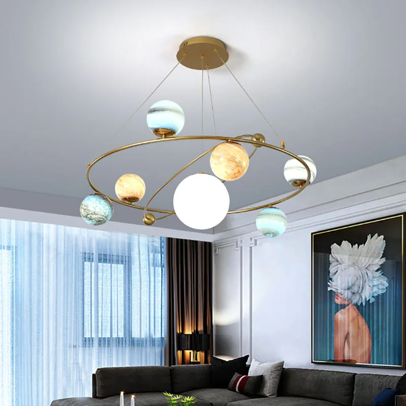 Nordic Planet Chandelier Ceili - Hanging Moon Lamp 评论和价格