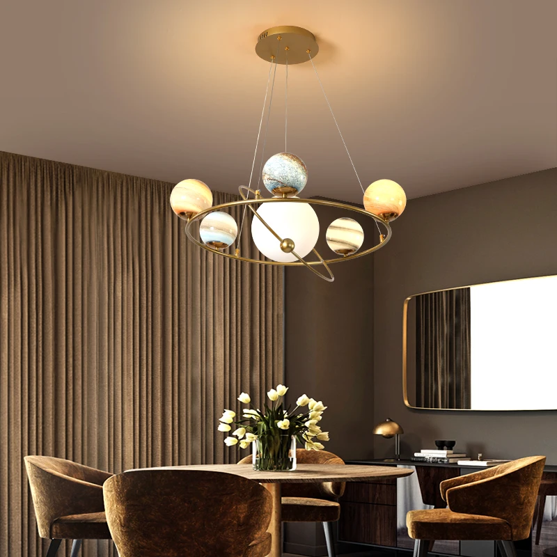 Nordic Planet Chandelier Ceili - Hanging Moon Lamp 评论和价格