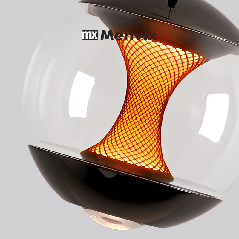 Glass Pendant Light Modern Din - Hanging Moon Lamp 评论和价格