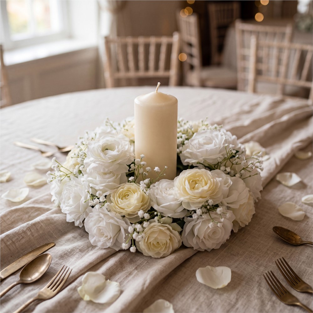 Uflower White Hydrangea Babybr - Home Decor Garland 评论和价格