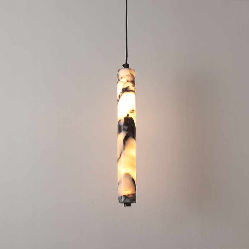 Luxury Black Cylinder Natural  - Hanging Moon Lamp 评论和价格
