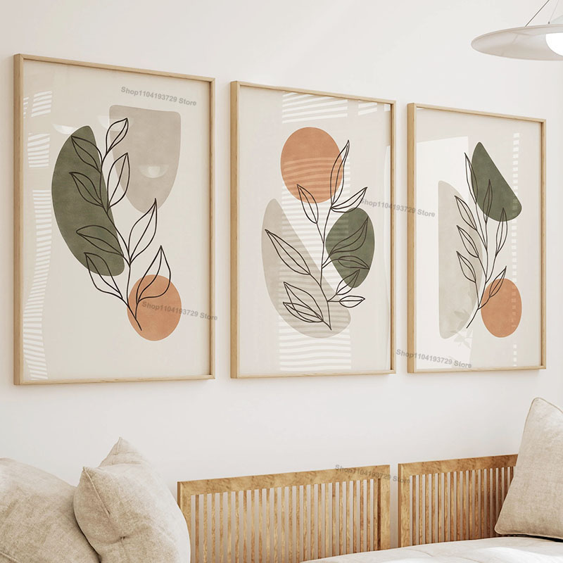 Boho Green Orange Leaf Sun Rai - Home Decor Green 评论和价格