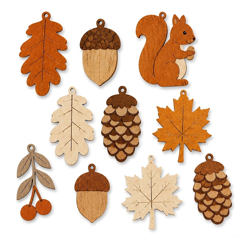 Autumn Wooden Garland Squirrel - Home Decor Garland 评论和价格