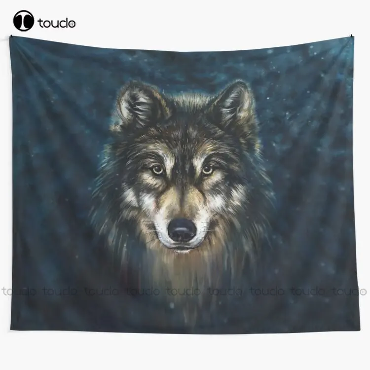 Artistic Wolf Face Tapestry Ta - Home Decor Website 评论和价格