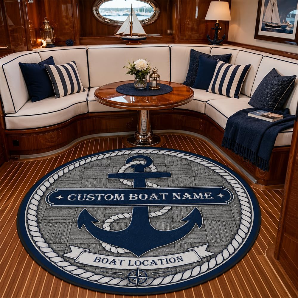 Custom Nautical Anchor Doormat - Home Decor Locations 评论和价格