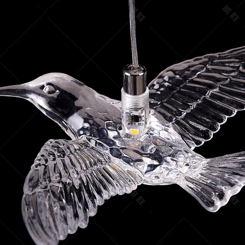 Bird Design LED Chandelier for - Hanging Moon Lamp 评论和价格