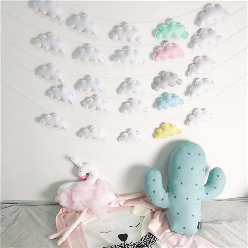 Nordic Felt Cloud Garlands Str - Home Decor Garland 评论和价格