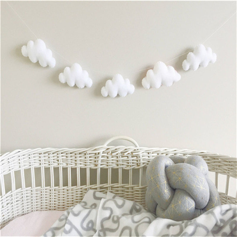 Nordic Felt Cloud Garlands Str - Home Decor Garland 评论和价格